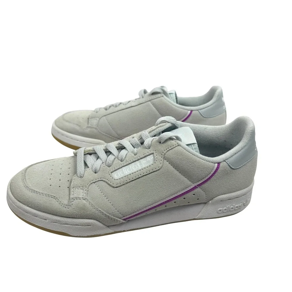 Adidas Continental 80 Retro Streetwear Womens Sneakers Grey Suede